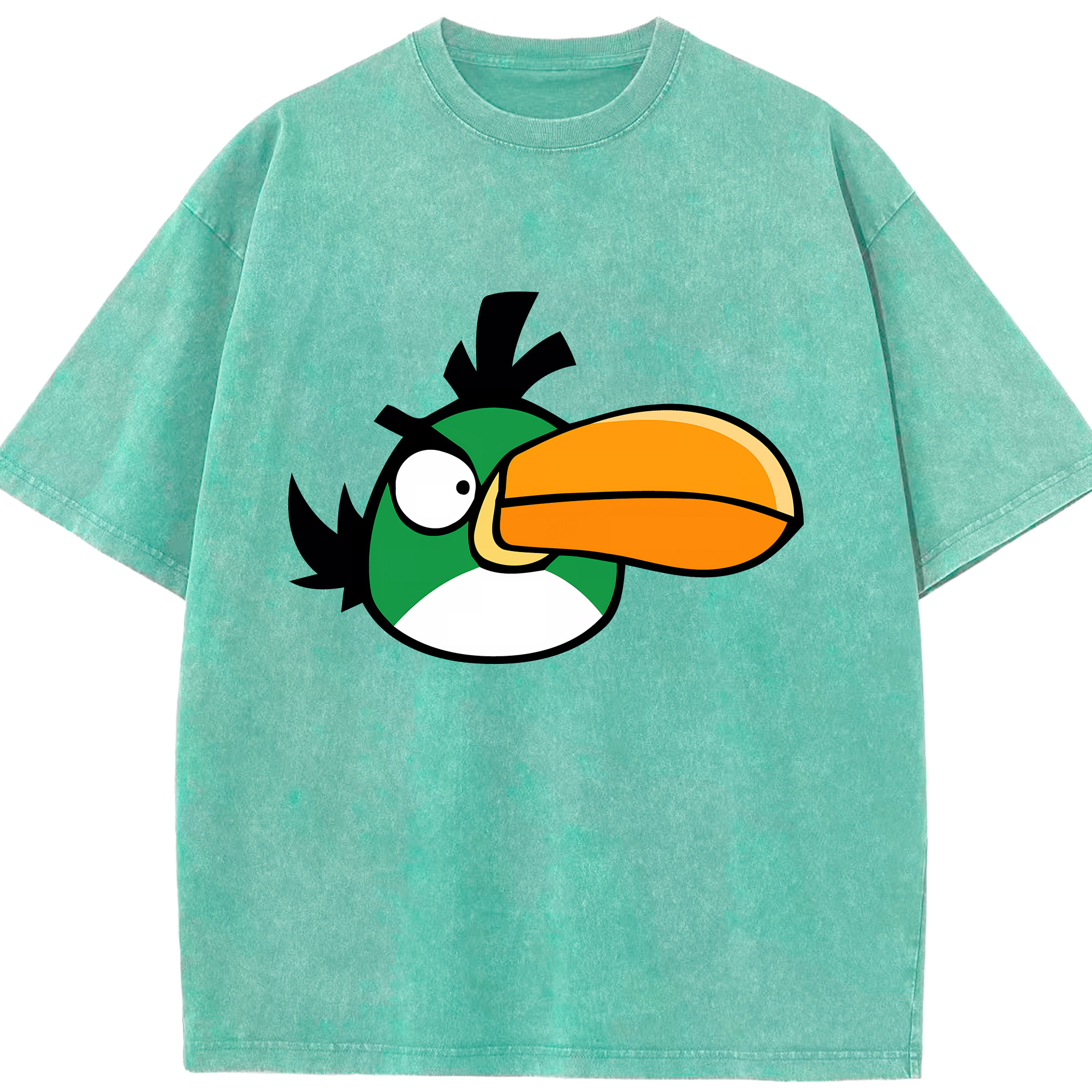 （画像用） Angry Birds アングリーバード 綿100% ヴィンテージ風 半袖Tシャツ（フロントプリント）